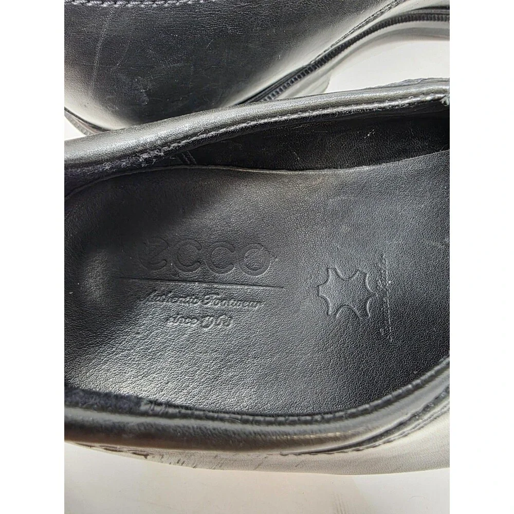 ECCO Helsinki Slip-On Loafer Black Dress Shock Point Shoes Mens Sz US9/EU43